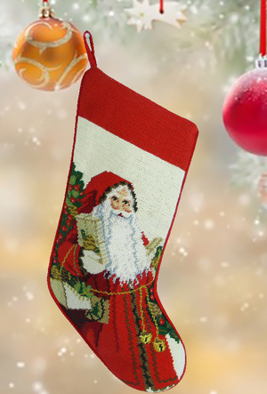 Personalized Needlepoint Christmas Stockings - Winter Charm